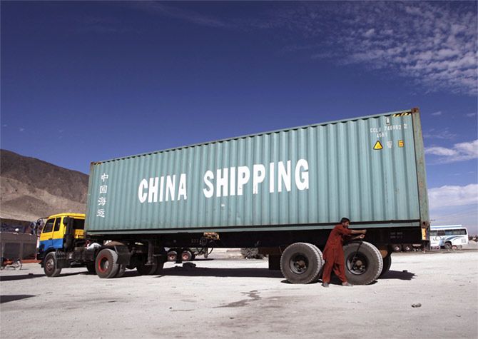 A shipping container outside Quetta, Pakistan, November 29, 2015. Photograph: Naseer Ahmed/Reuters