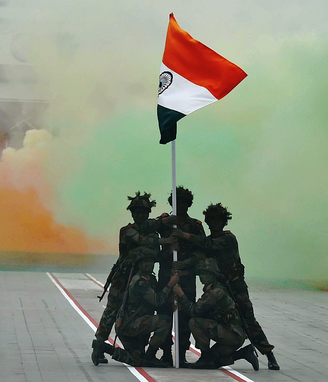 Army soldiers in the Army Day parade