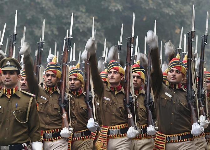 On founding day, Army shows its colours - Rediff.com India News