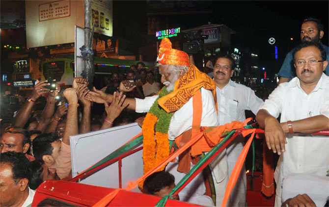 Kummanam Rajasekharan, Kerala BJP president.