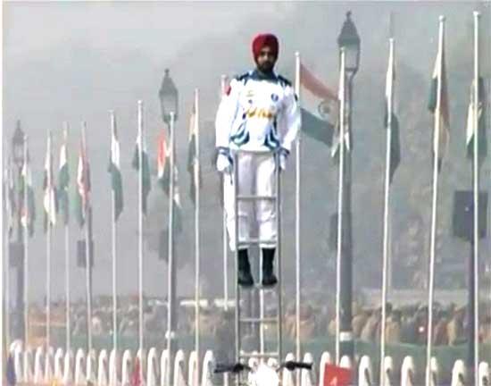 Captain Manpreet Singh leads the Dare Devil display team