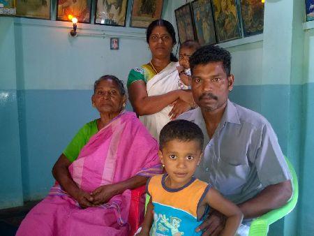 M Anthony Raj with his family