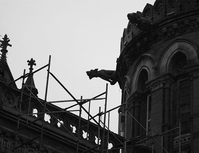 Gargoyles on the CST facade