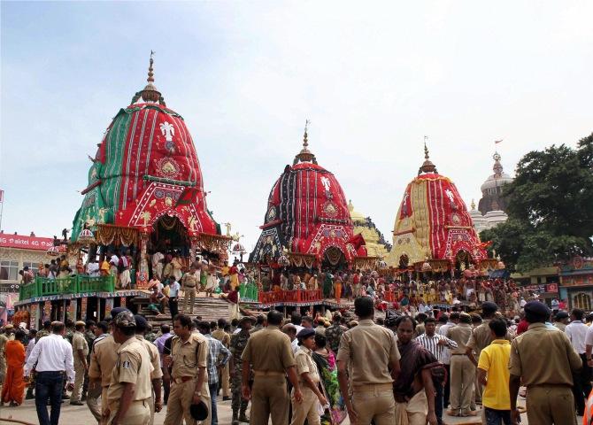 PHOTOS: Lakhs throng Puri for Lord Jagannath's Rath Yatra - Rediff.com ...