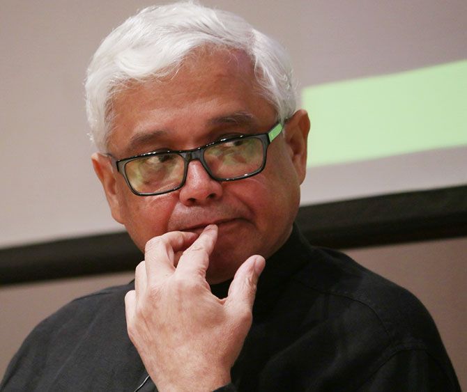 Amitav Ghosh at the launch of his latest book, The Great Derangement.