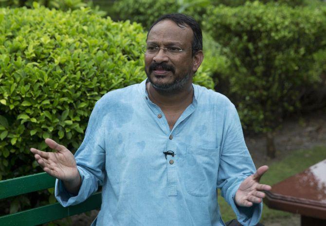 Bezwada Wilson, a campaigner for eradication of manual scavengering, was awarded the Ramon Magsaysay Award in 2016. Photograph: PTI Photo