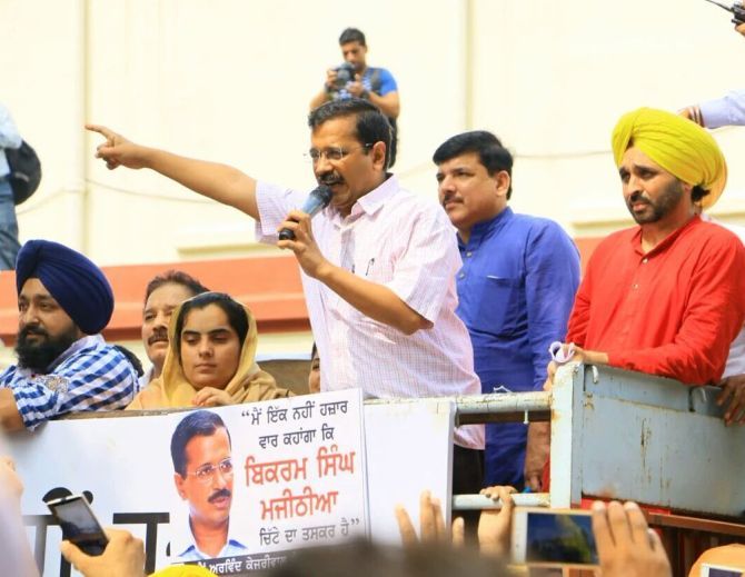 Arvind Kejriwal campaigns in Punjab