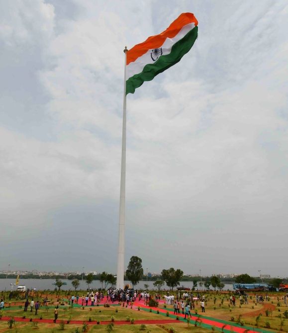 The 291-feet flag in Hyderabad, Telangana