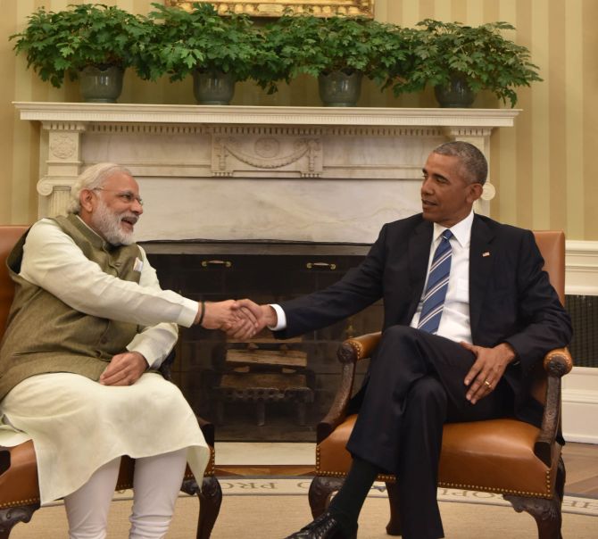 Prime Minister Narendra Modi with President Barack Obama