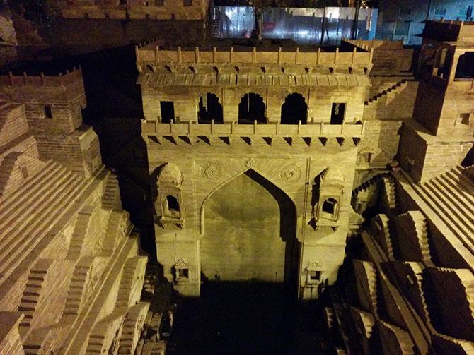 The restored stepwell overlooking Stepwell Cafe