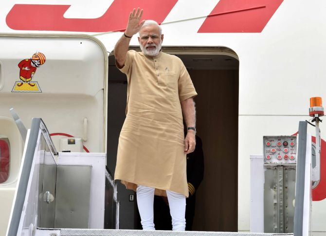 Prime Minister Narendra Modi leaves for Tashkent