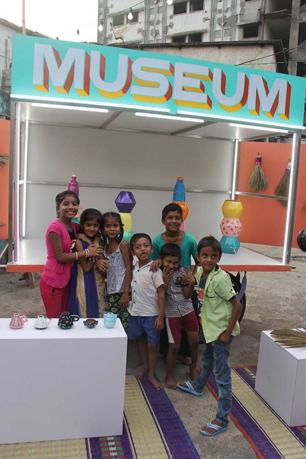 Children at the Design Museum Dharavi