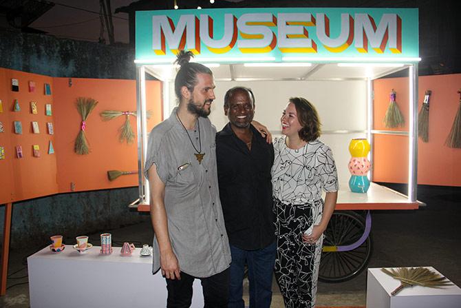 Jorge and Amanda take a moment to pose with Shyam