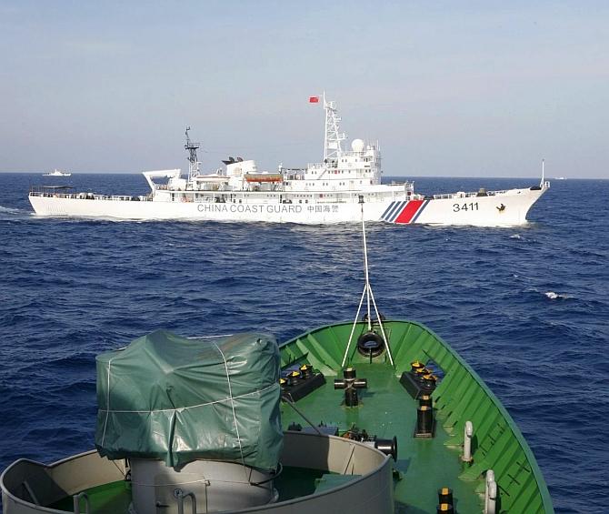 A Chinese ship on the South China Sea