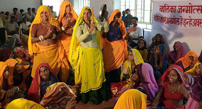 Celebrating the Balika Janamostav in Dausa, Rajasthan.