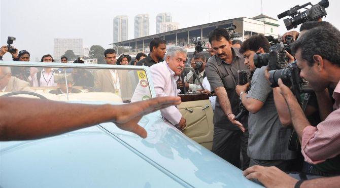 Vijay Mallya at the Mahaxmi racecourse, 2013.