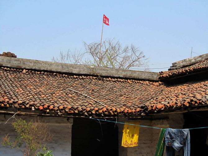 The CPI flag can be seen from the family's couryard