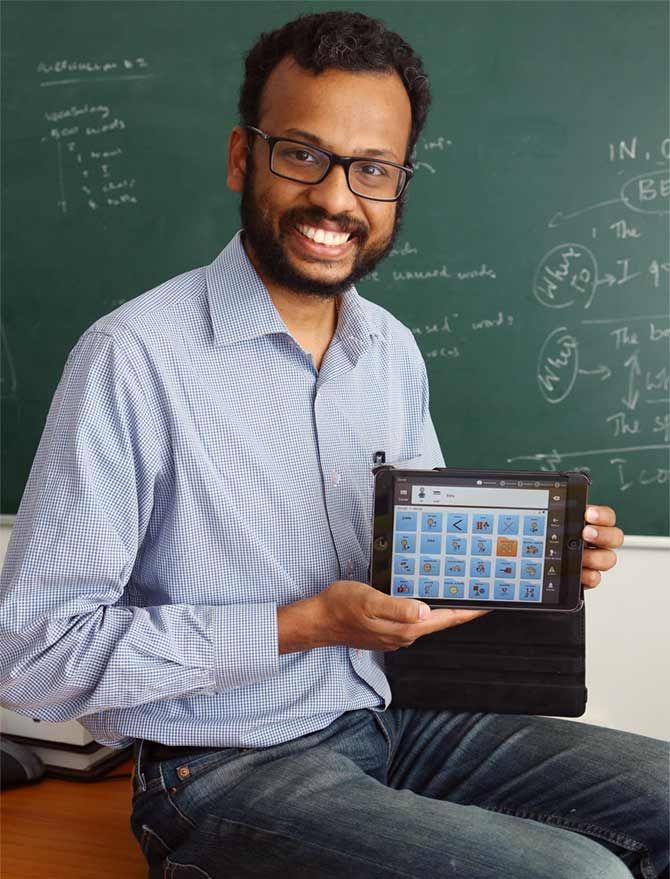 Ajit Narayanan with his app