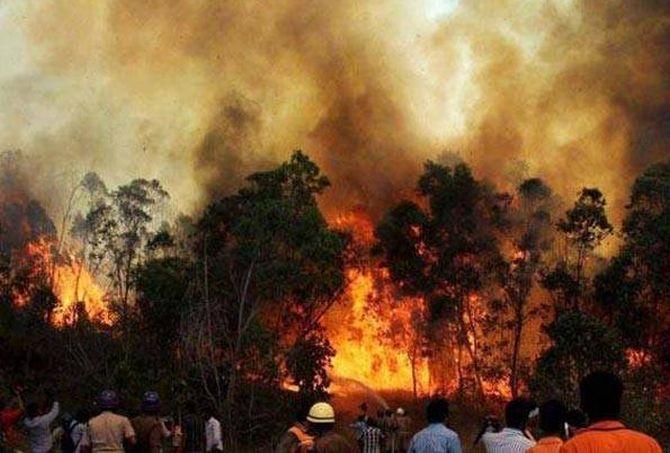 Forest fires in Uttarakhand