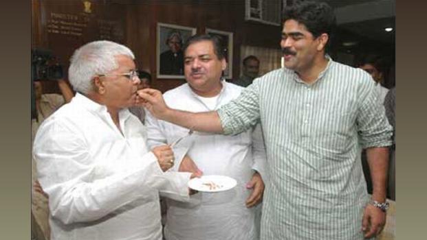 Mohammed Shahabuddin with Lalu Prasad Yadav. File pic