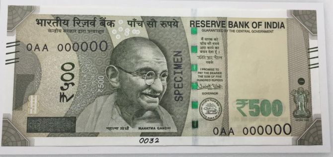 The new Rs 500 note