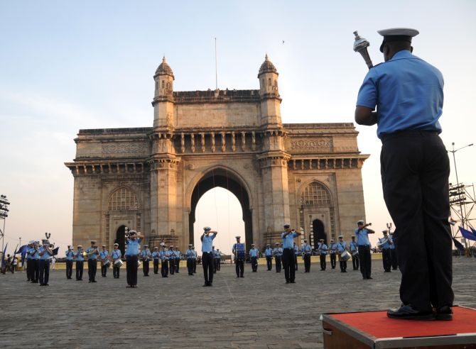 In Pics: Navy rehearses for Beating Retreat ceremony in Mumbai   India News