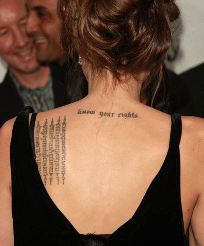 BRAD PITT TATTOOS PICTURES IMAGES PICS PHOTOS OF HIS TATTOOS
