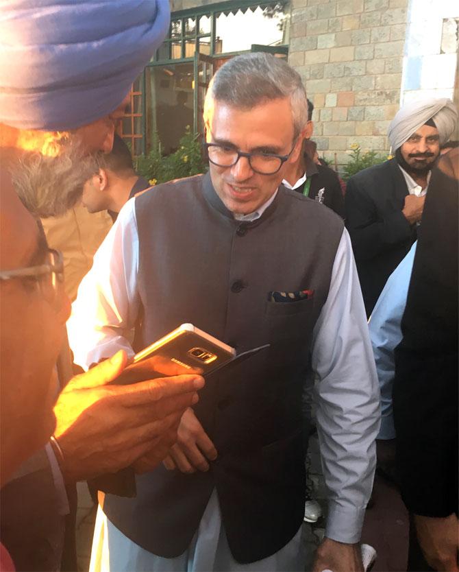 Omar Abdullah at the Kasauli Literary Festival. Photograph: Seema Pant