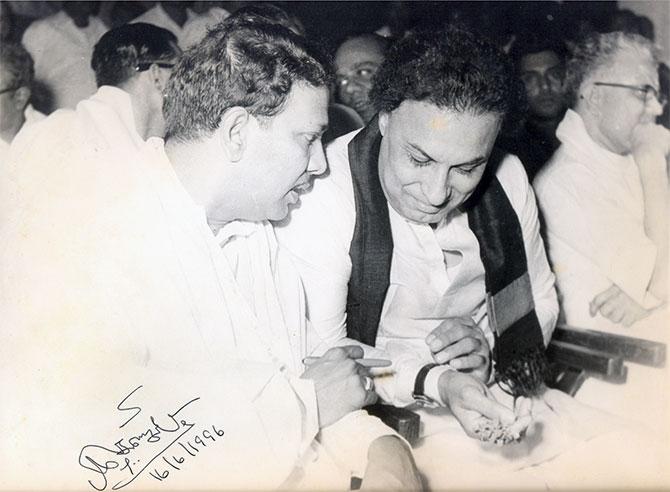 Karunanidhi with MGR