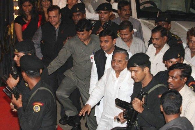 Mulayam Singh Yadav with Akhilesh