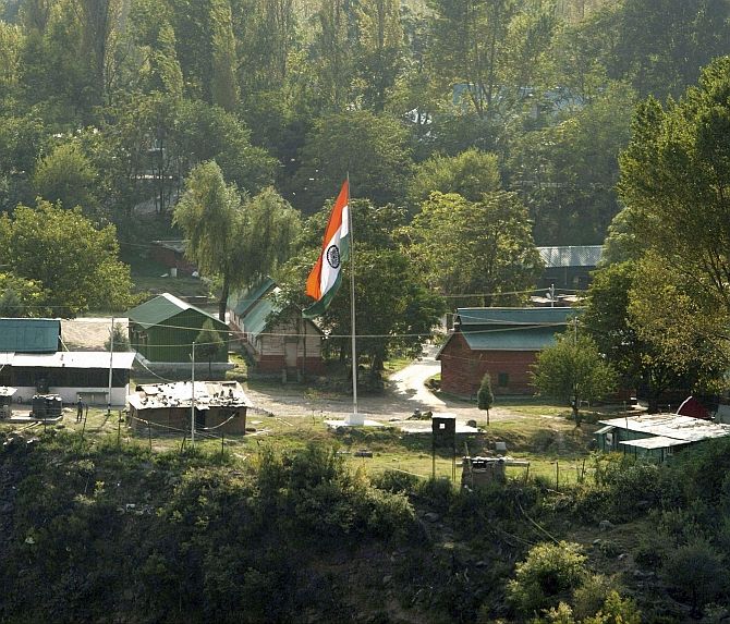 The Indian Army camp in Uri that came under attack on September 18, 2016. Photograph: PTI Photo