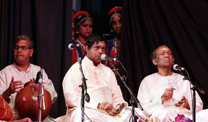 Musicians at the M S Subbulakshmi event