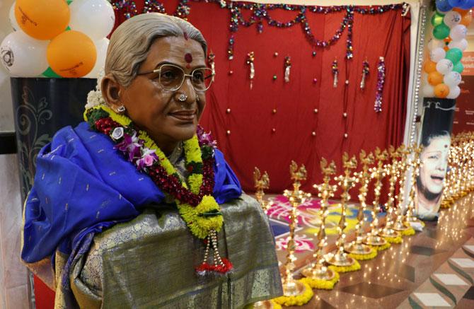 The entrance to the M S Subbulakshmi event