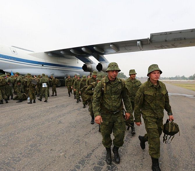 A mechanised infantry unit of the Russian military arrives in Pakistan to participate in the first-ever joint Pakistan-Russia military exercies 'Friendship-2016,' which commenced six days after the terror attack in Uri, Jammu and Kashmir.