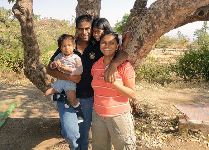 Swati Mahadik with Family