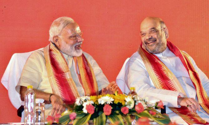 Prime Minister Narendra Damodardas Modi and Bharatiya Janata Party President Amit Anilchandra Shah