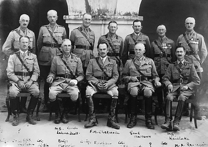 British officers at a reunion in IMA