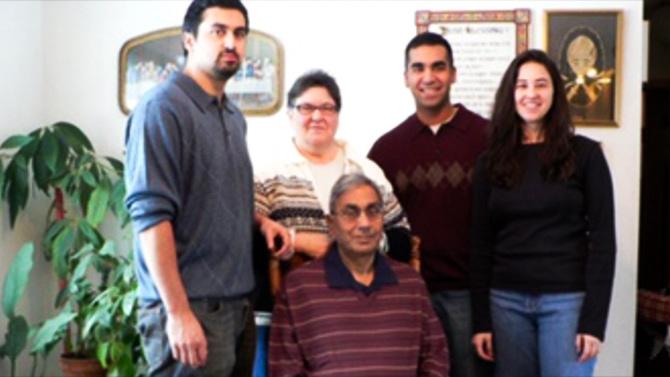 Raja Chari with his family