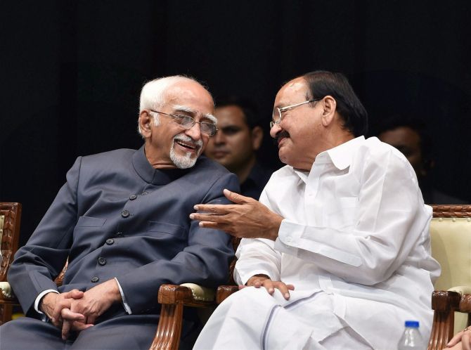 Vice Presidents Hamid Ansari and Venkaiah Naidu