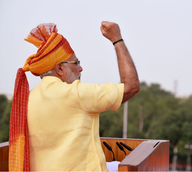 Narendra Modi delivers the Independence Day address