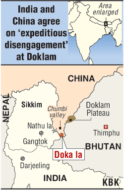 The Doklam disengagement. Graphic: KBK