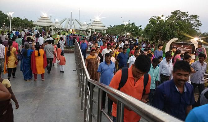 Crowds queue up to pay homage.