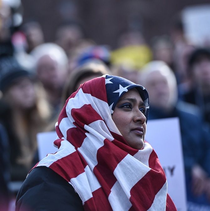 American Muslim woman in a hijab