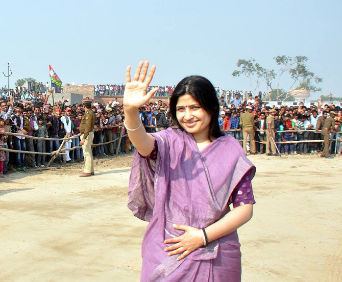 When Dimple Yadav stepped out to campaign... - Rediff.com India News