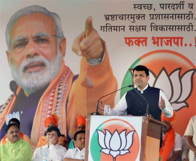 Fadnavis Emerges As BJP's Face In Maha Civic Polls Campaign - Rediff ...