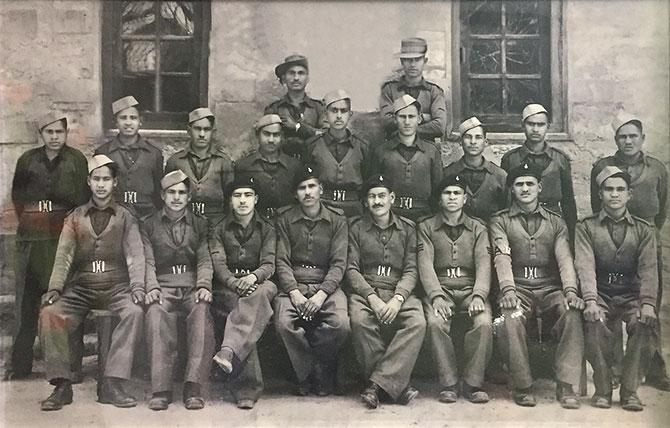 Rifleman Jaswant with fellow soldiers