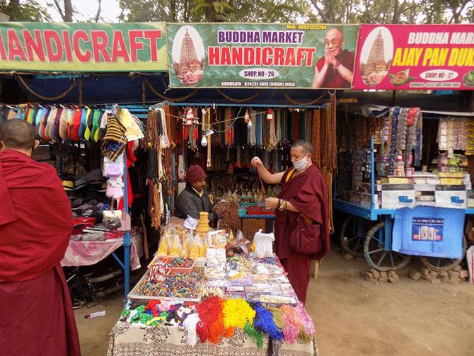 Tibetan devotees in Bodhgaya for the Kalachakra Puja