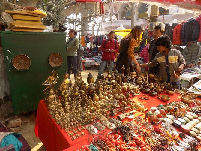 Tibetan devotees in Bodhgaya for the Kalachakra Puja