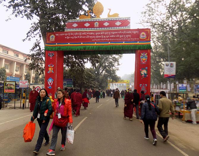 Tibetan devotees in Bodhgaya for the Kalachakra Puja