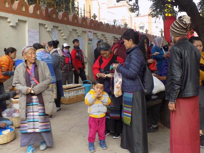 Tibetan devotees in Bodhgaya for the Kalachakra Puja